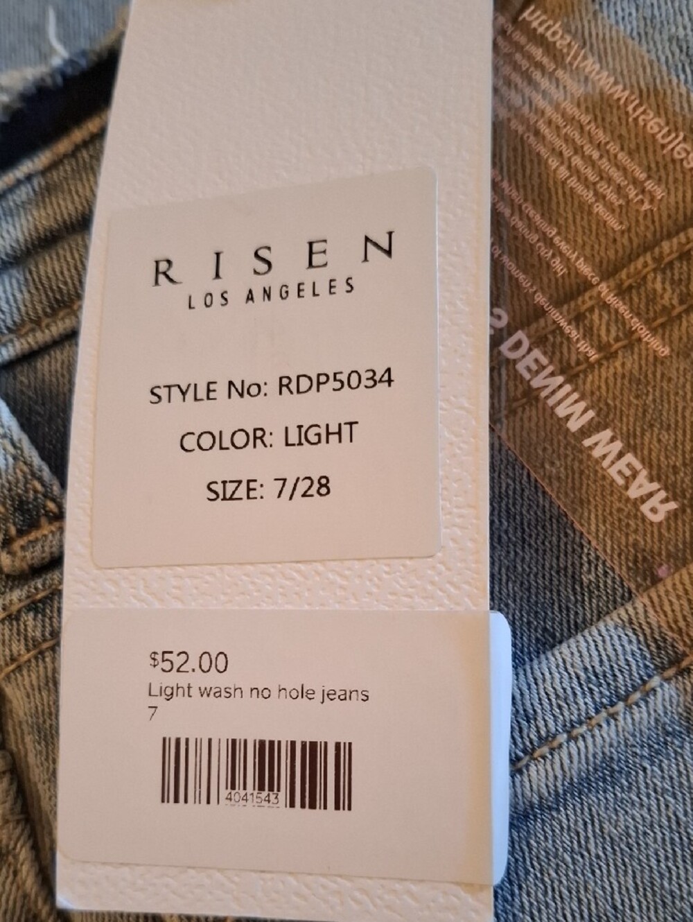 Risen Denim Jeans - Picture 5 of 6
